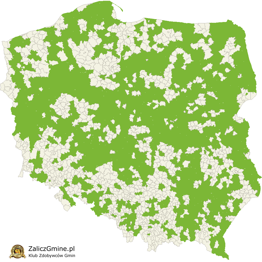 Mapa Zdobytych Gmin