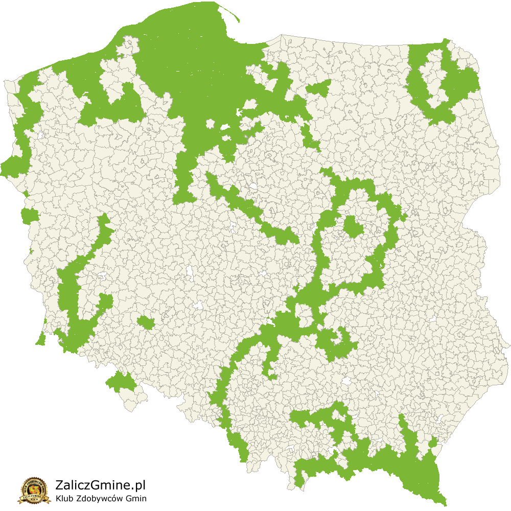 Mapa Zdobytych Gmin