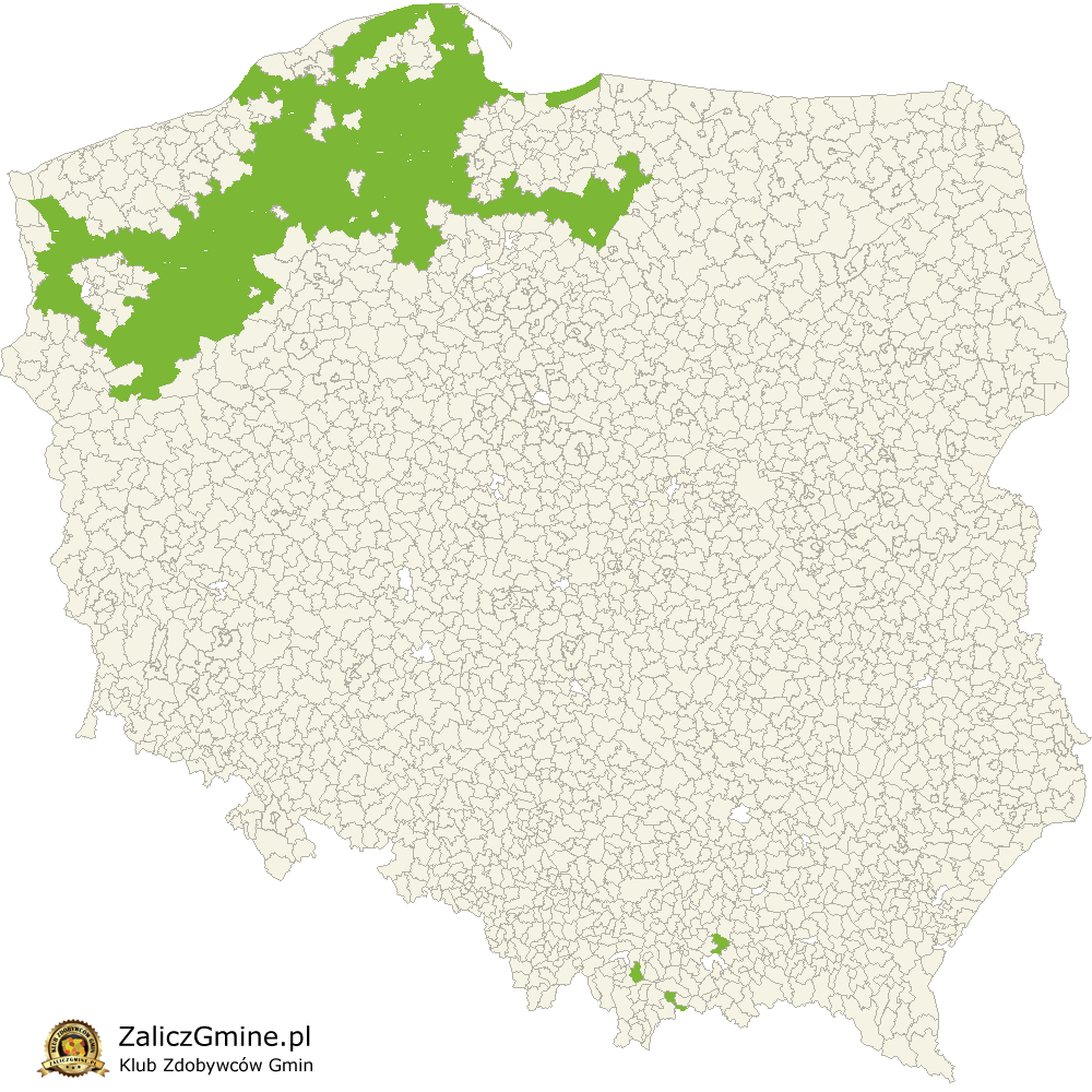 Mapa Zdobytych Gmin