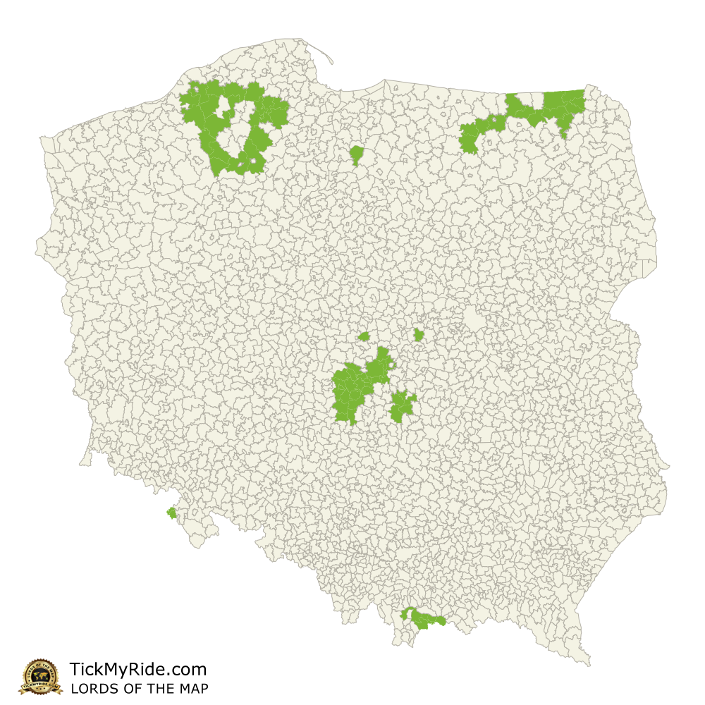 Mapa Zdobytych Gmin