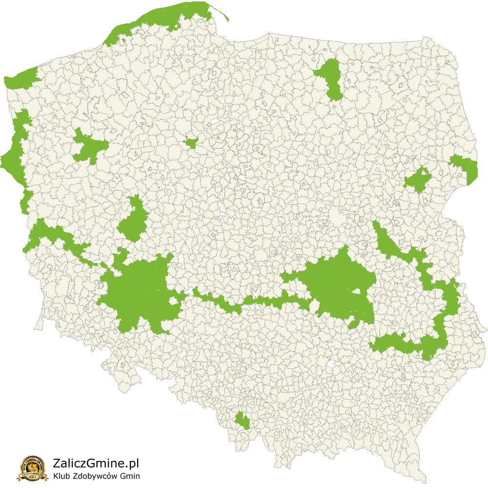 Mapa Zdobytych Gmin