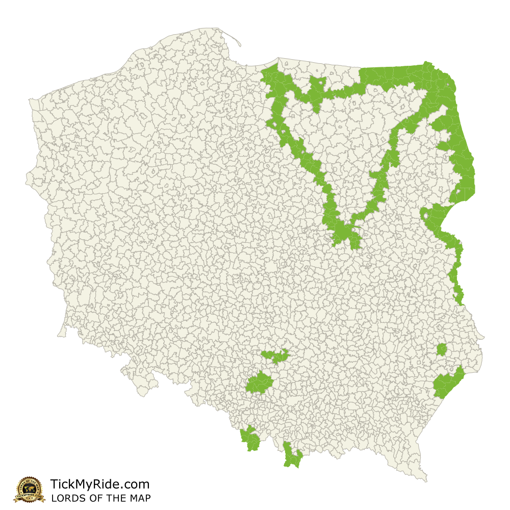 Mapa Zdobytych Gmin