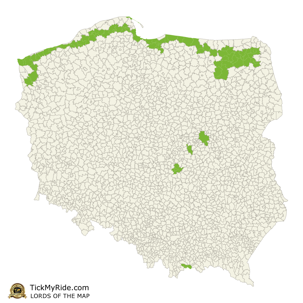 Mapa Zdobytych Gmin