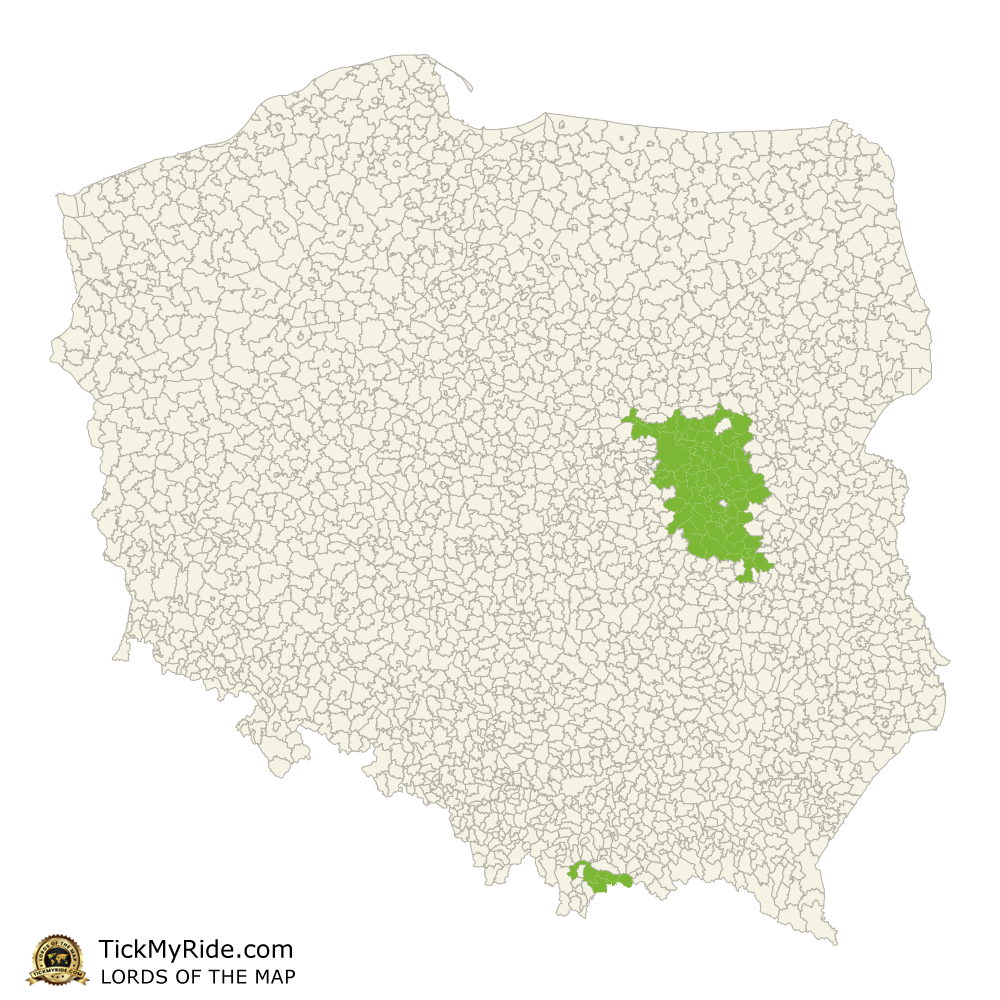 Mapa Zdobytych Gmin
