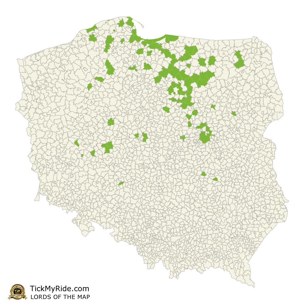 Mapa Zdobytych Gmin