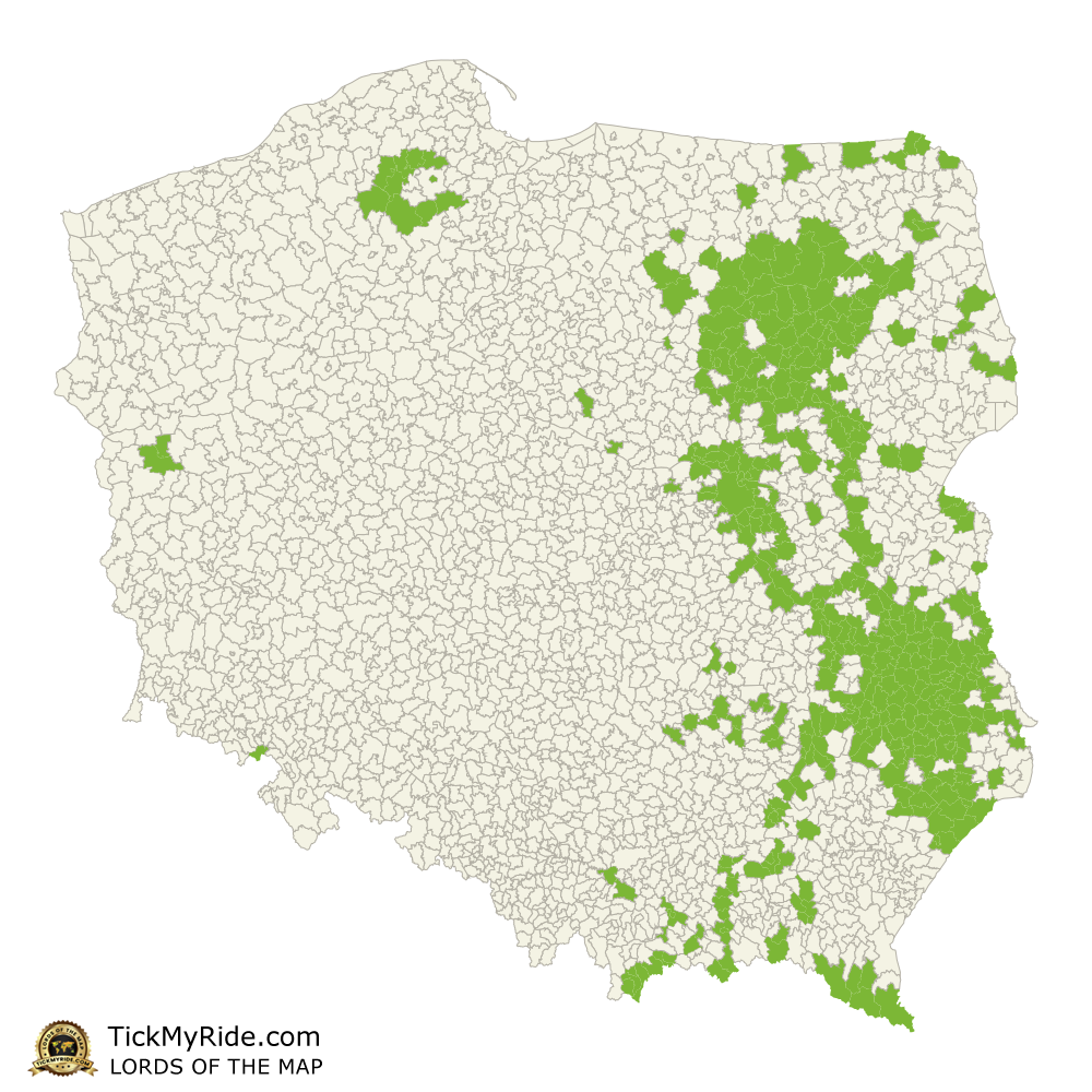 Mapa Zdobytych Gmin