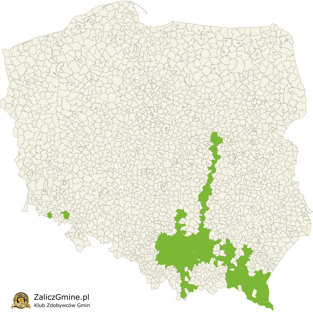 Mapa Zdobytych Gmin