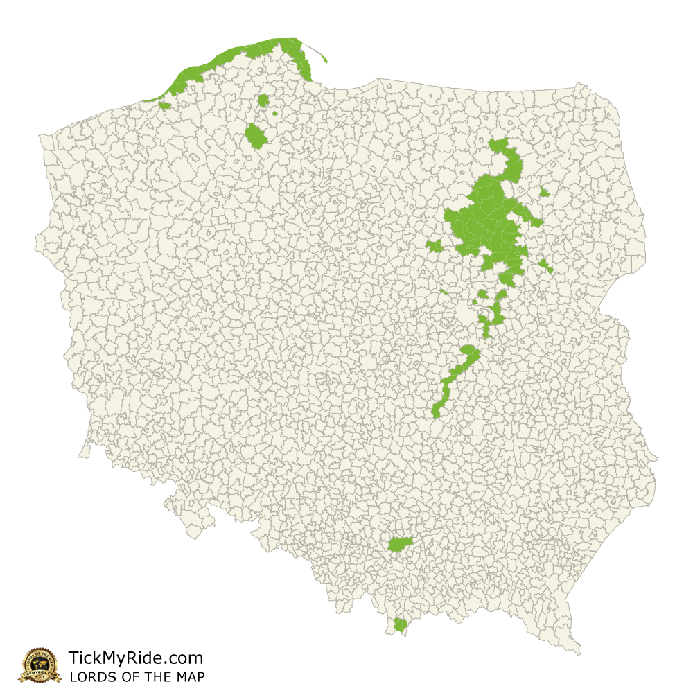 Mapa Zdobytych Gmin