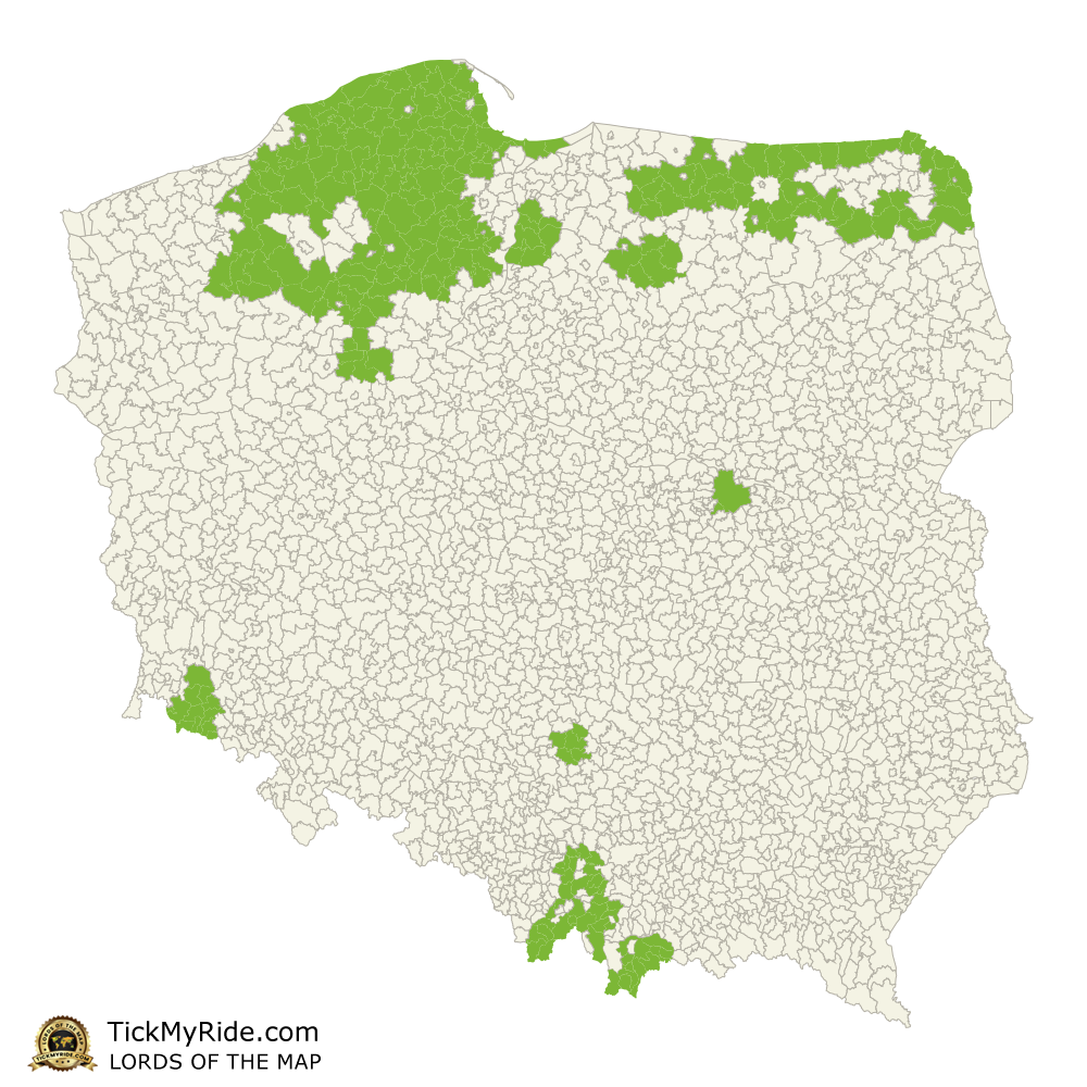 Mapa Zdobytych Gmin