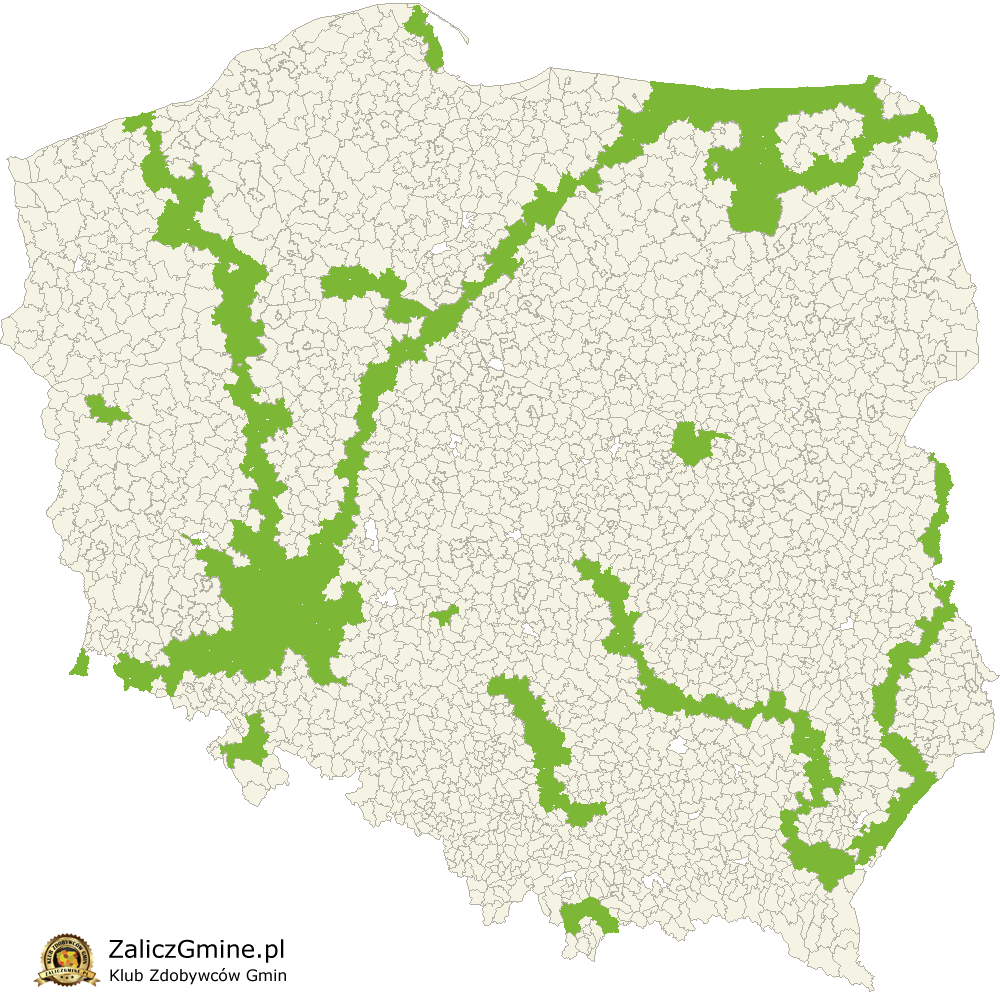 Mapa Zdobytych Gmin