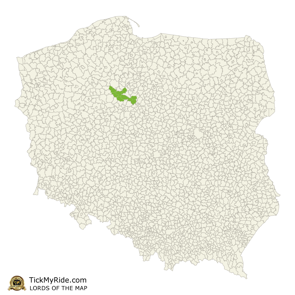 Mapa Zdobytych Gmin