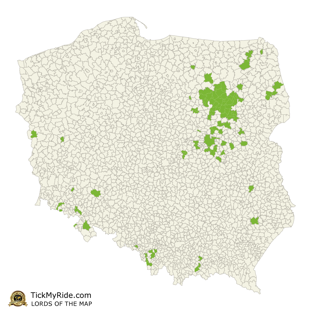 Mapa Zdobytych Gmin