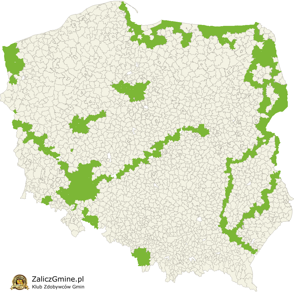 Mapa Zdobytych Gmin