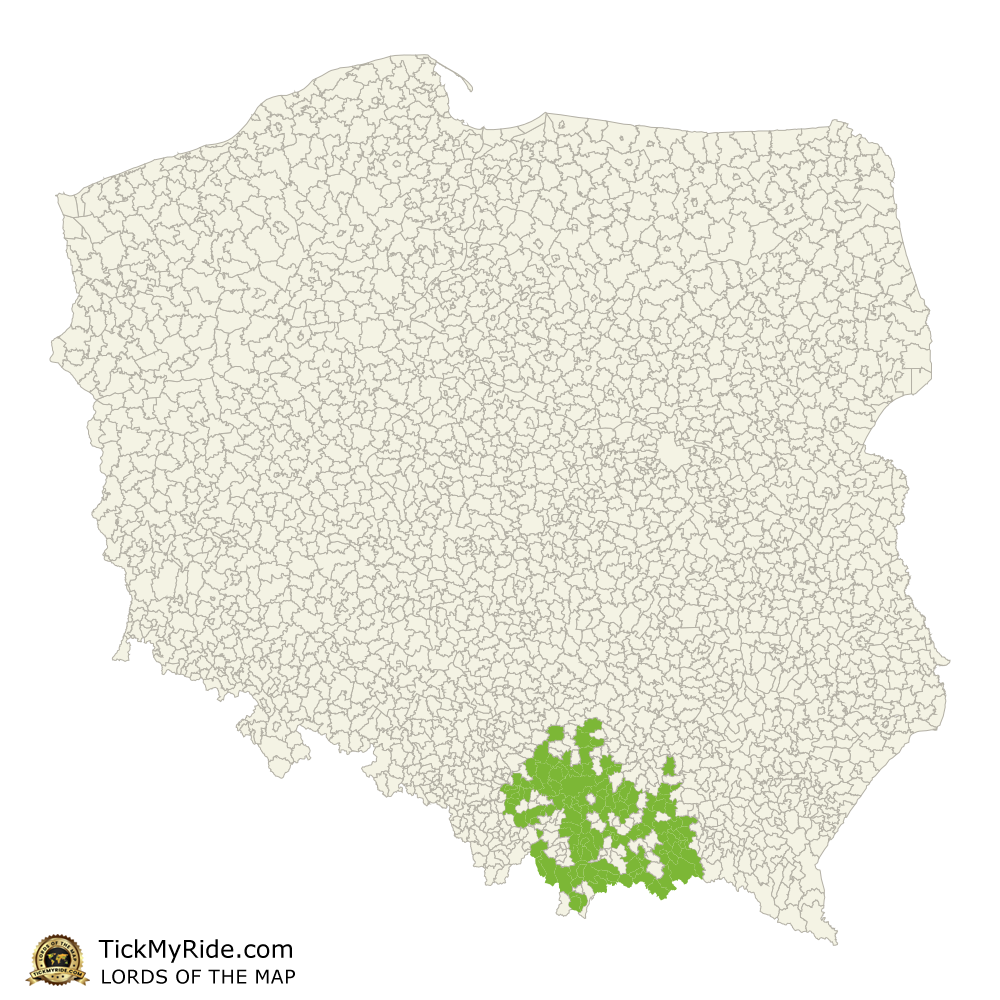 Mapa Zdobytych Gmin