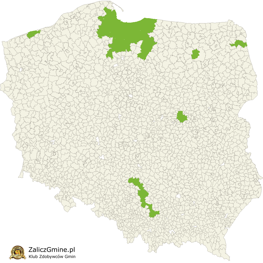Mapa Zdobytych Gmin