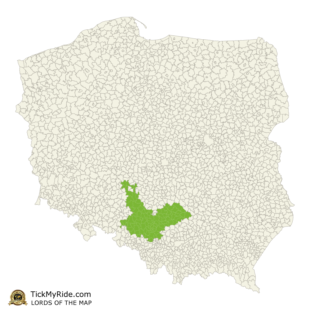 Mapa Zdobytych Gmin