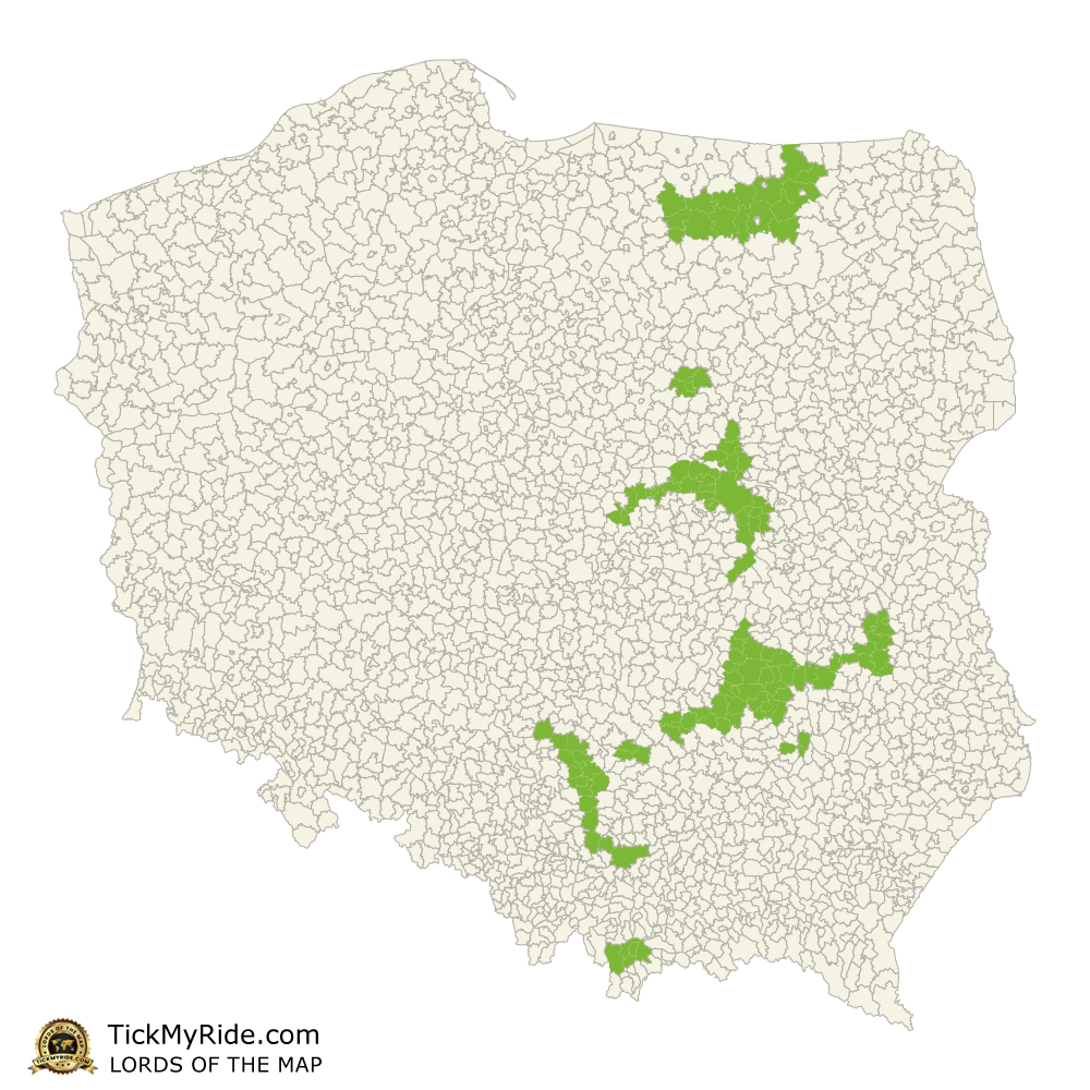 Mapa Zdobytych Gmin
