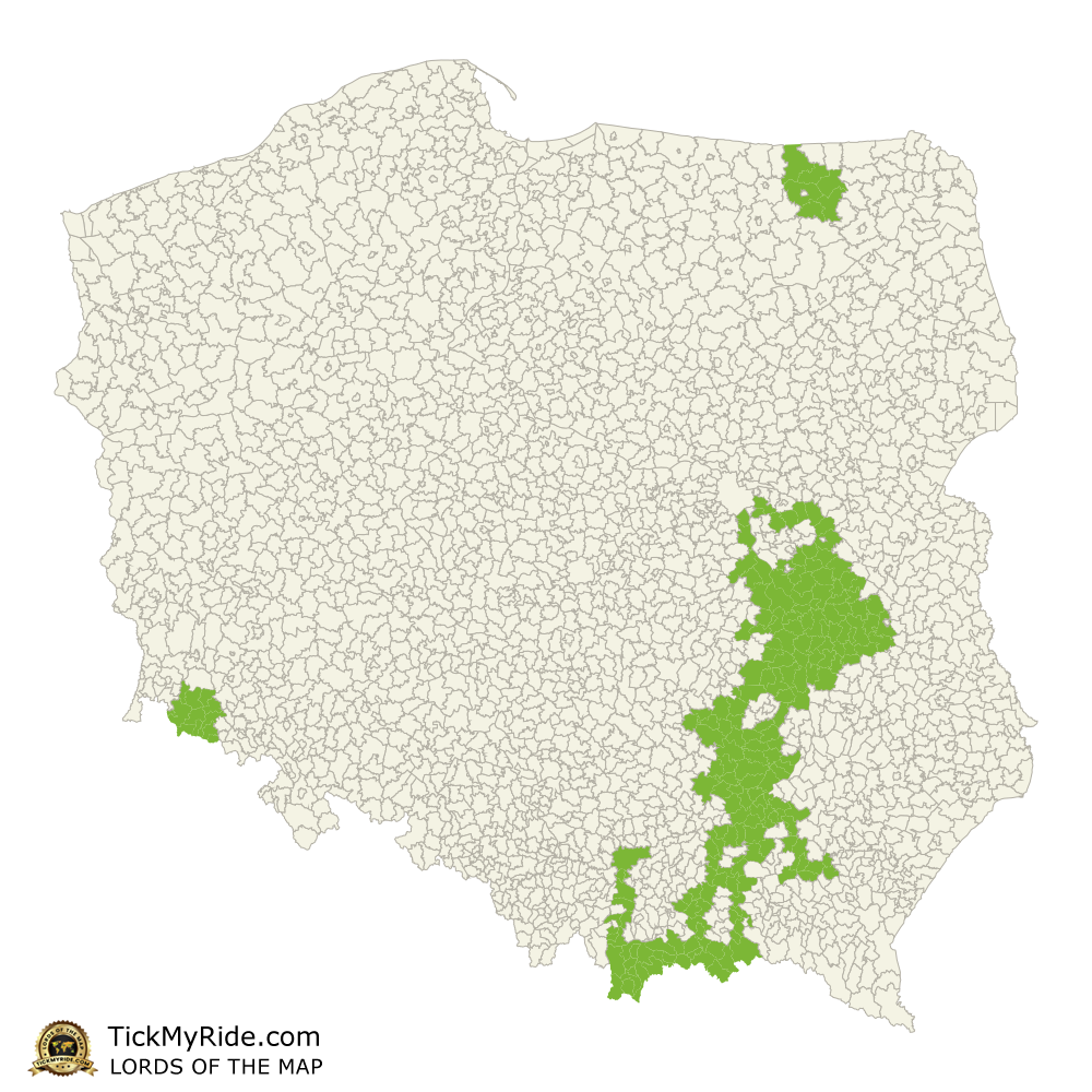 Mapa Zdobytych Gmin