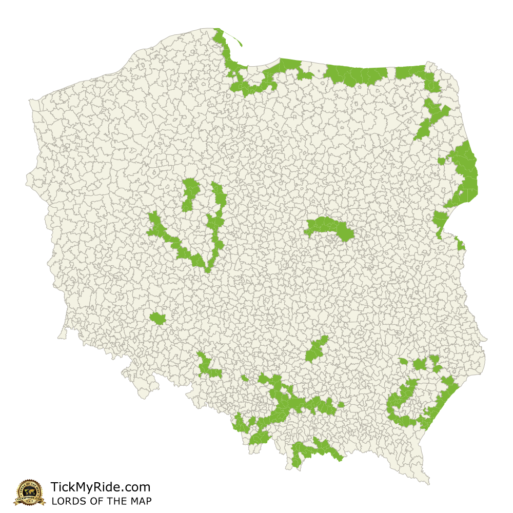 Mapa Zdobytych Gmin