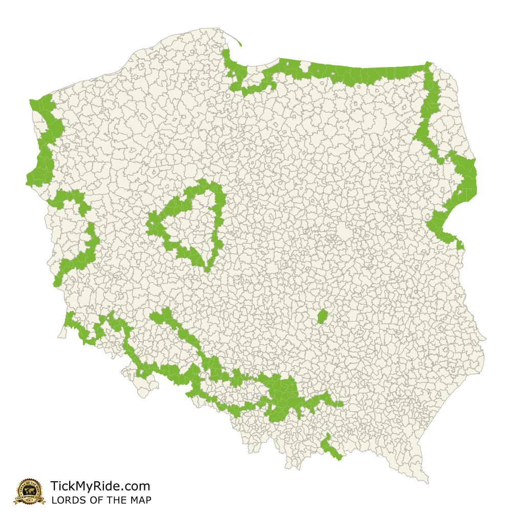 Mapa Zdobytych Gmin