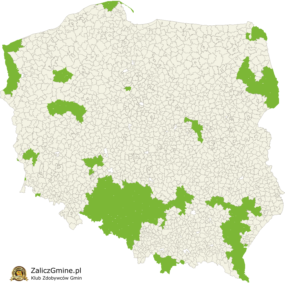 Mapa Zdobytych Gmin
