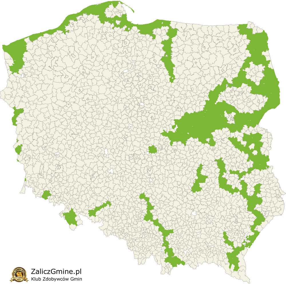 Mapa Zdobytych Gmin