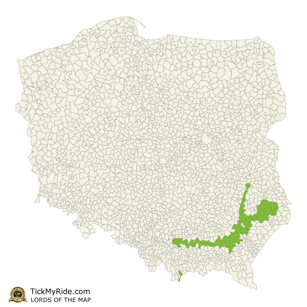 Mapa Zdobytych Gmin