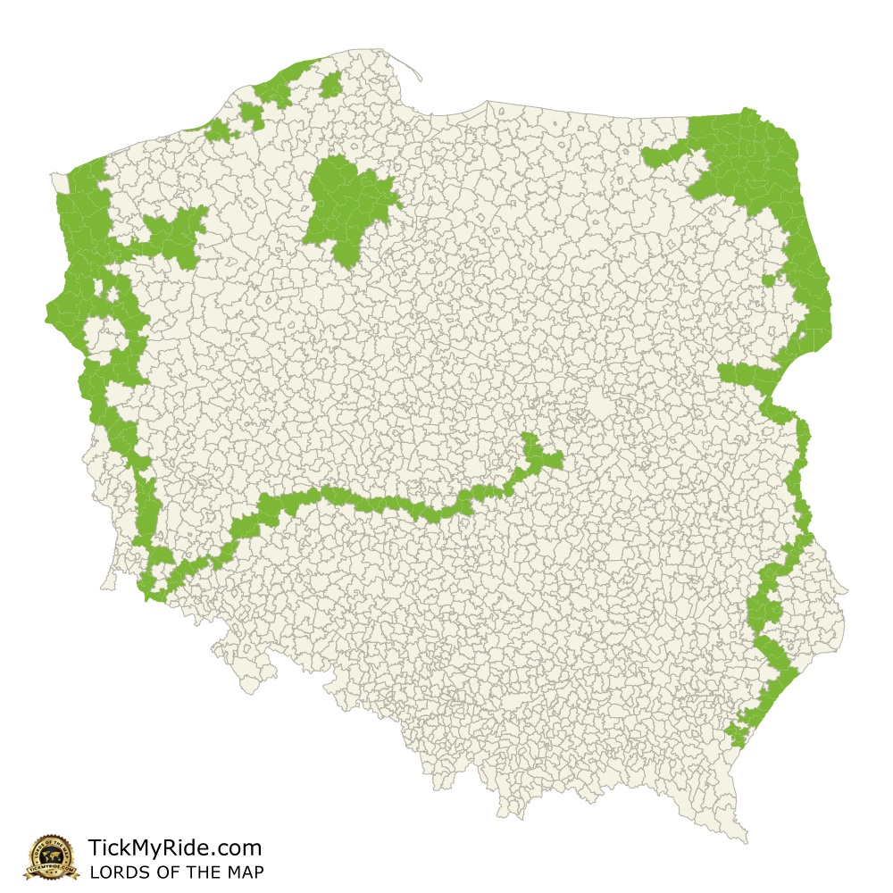 Mapa Zdobytych Gmin