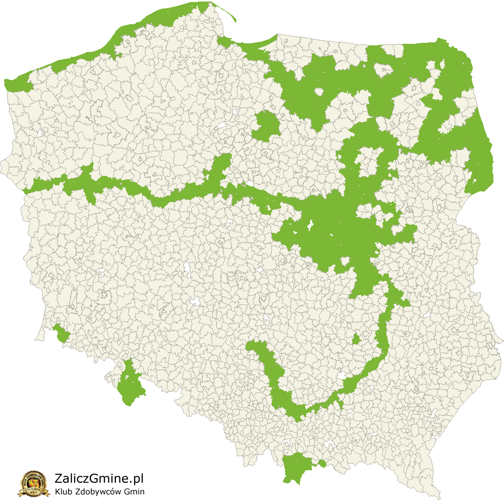 Mapa Zdobytych Gmin