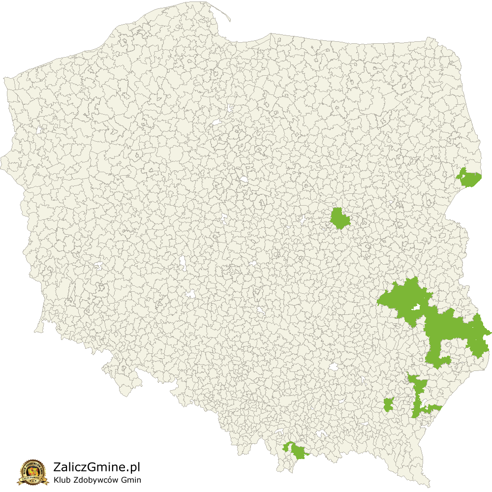 Mapa Zdobytych Gmin