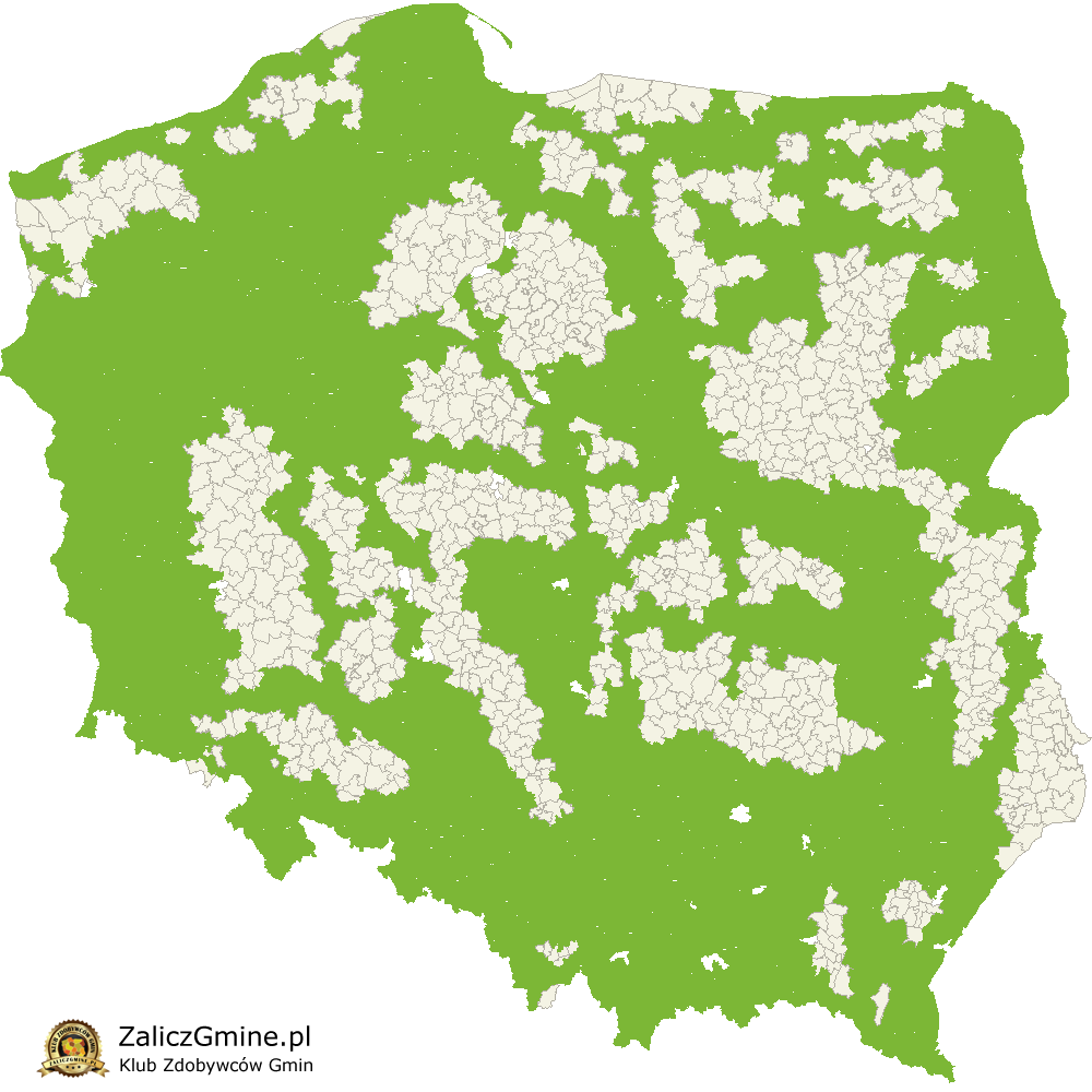 Mapa Zdobytych Gmin