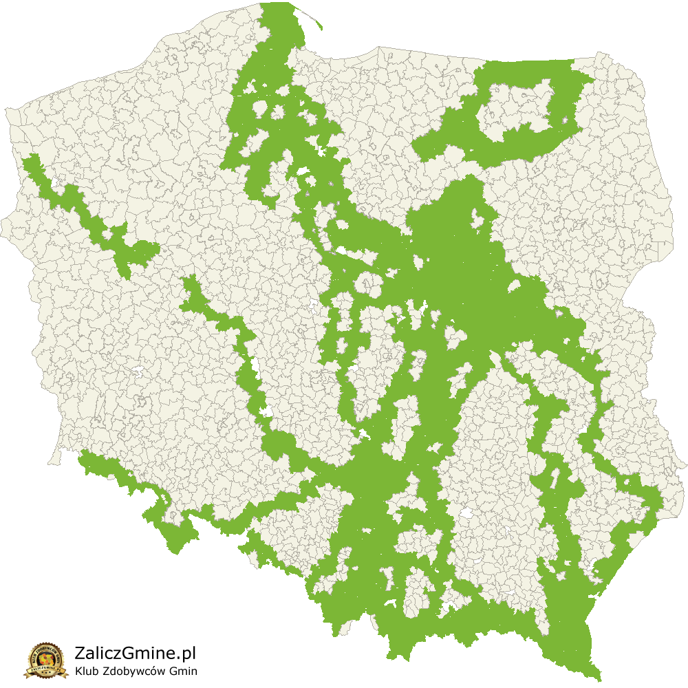 Mapa Zdobytych Gmin