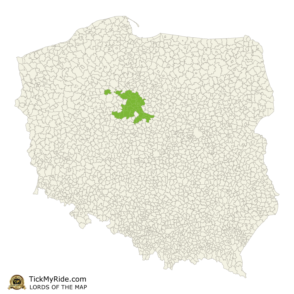 Mapa Zdobytych Gmin