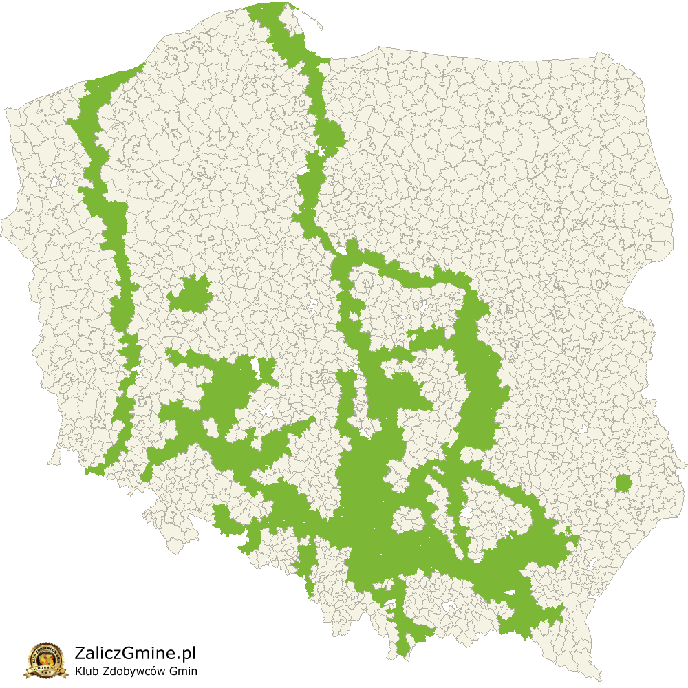 Mapa Zdobytych Gmin