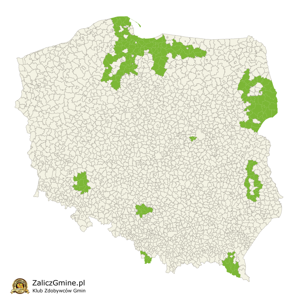 Mapa Zdobytych Gmin
