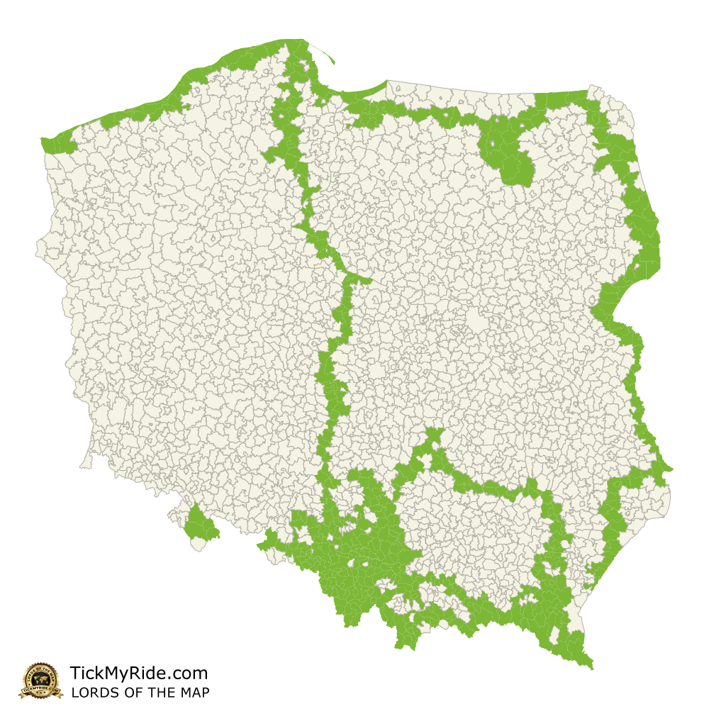 Mapa Zdobytych Gmin