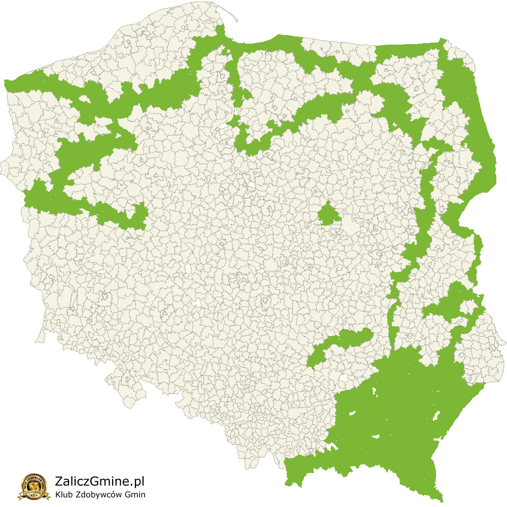 Mapa Zdobytych Gmin