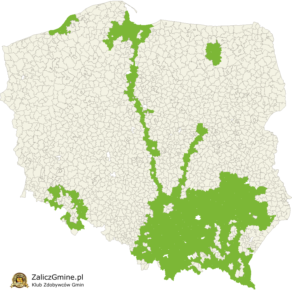 Mapa Zdobytych Gmin