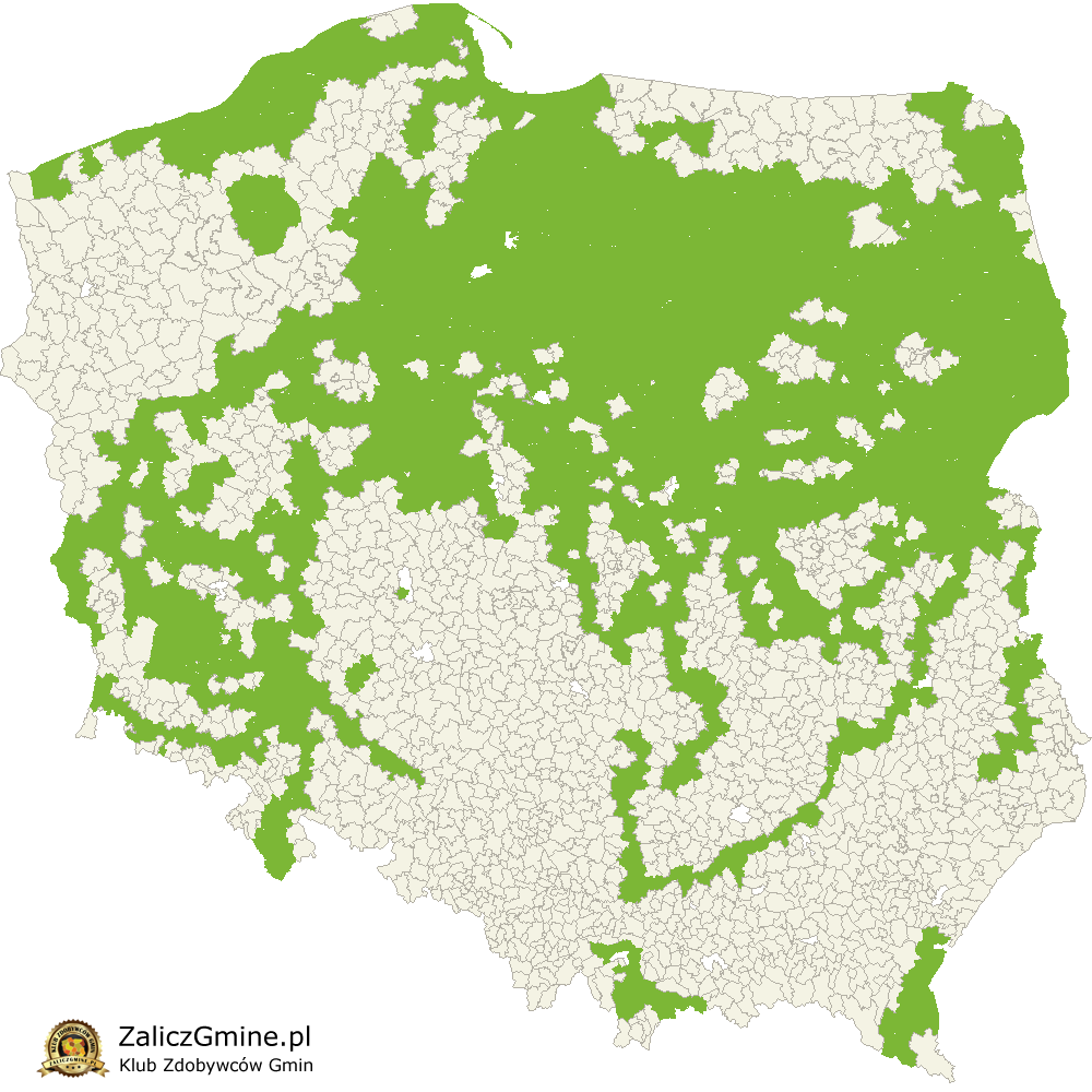Mapa Zdobytych Gmin