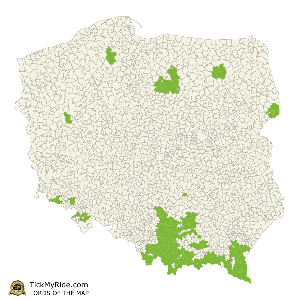 Mapa Zdobytych Gmin