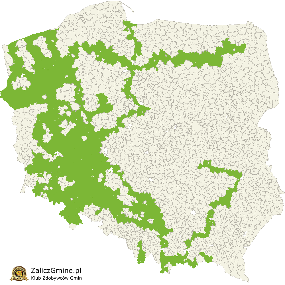 Mapa Zdobytych Gmin