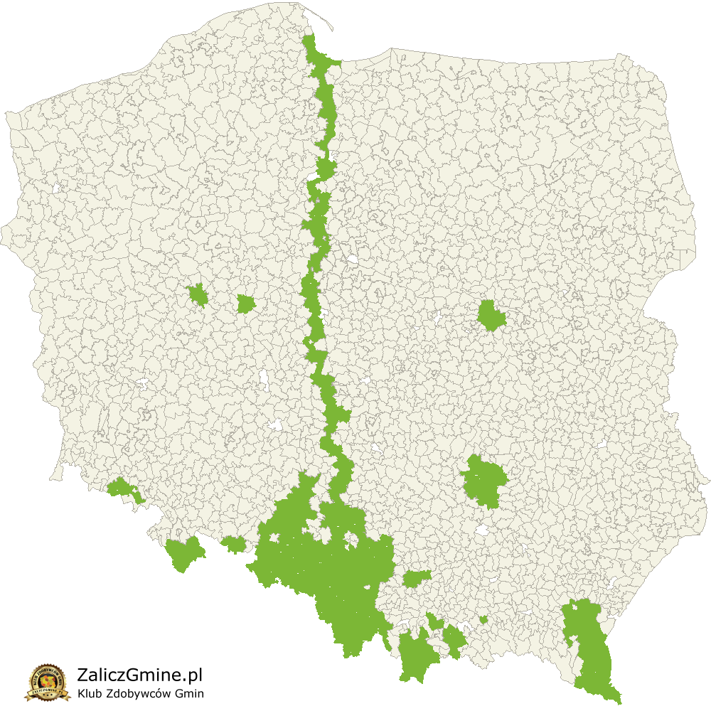 Mapa Zdobytych Gmin