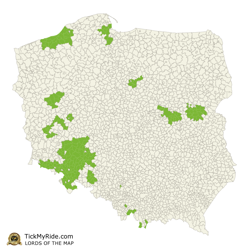 Mapa Zdobytych Gmin