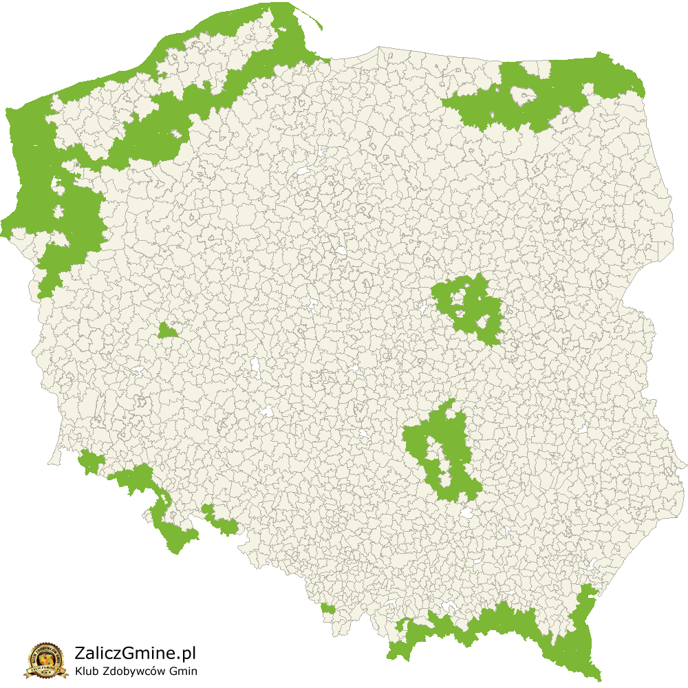 Mapa Zdobytych Gmin