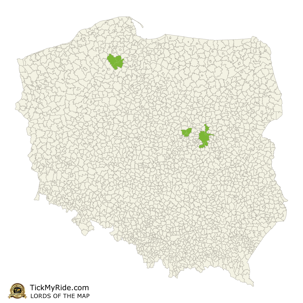 Mapa Zdobytych Gmin