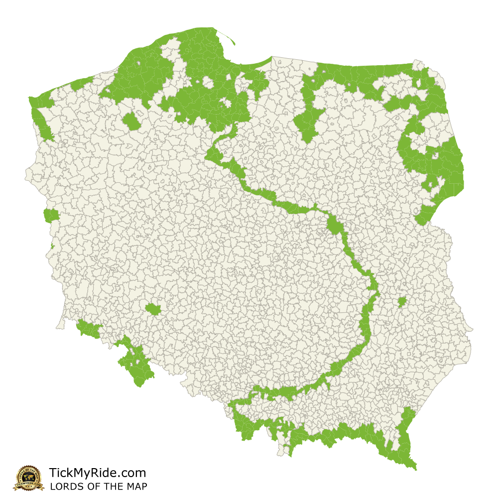 Mapa Zdobytych Gmin