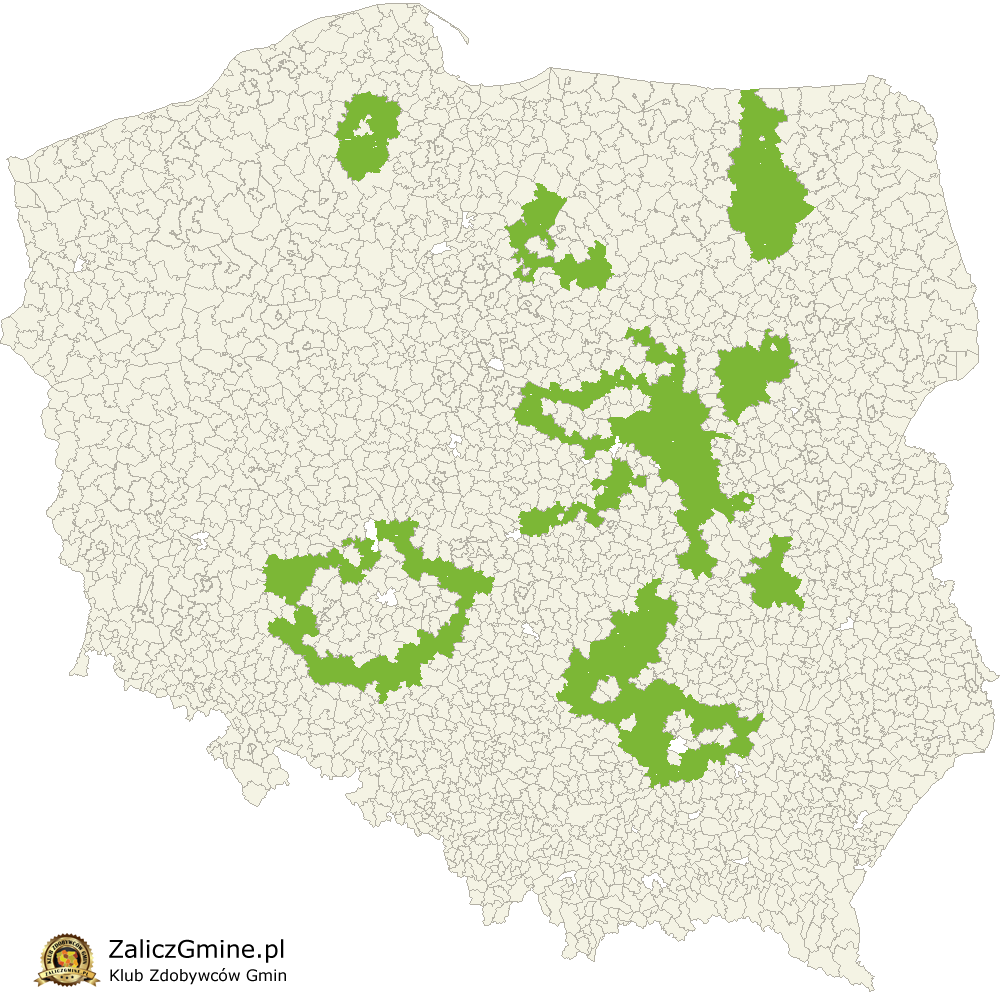 Mapa Zdobytych Gmin