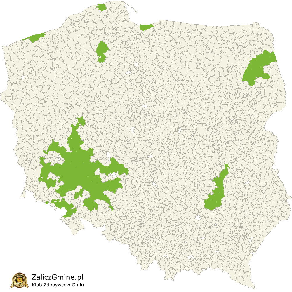 Mapa Zdobytych Gmin