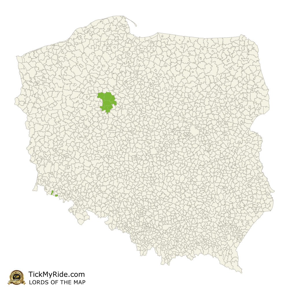 Mapa Zdobytych Gmin