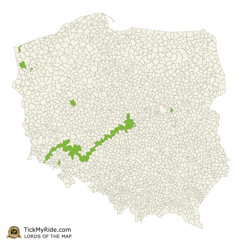 Mapa Zdobytych Gmin